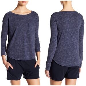 James Perse Boatneck Pocket Shirt 2 navy blue